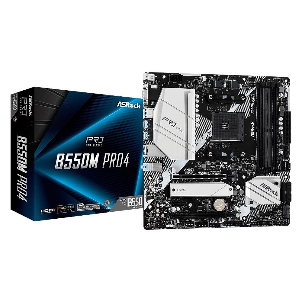 AMD Ryzen7 5700X3D ASRock B550M PRO4 セット Placa Mãe ASRock B550M Pro4, AMD AM4, Micro ATX, DDR4 | KaBuM!