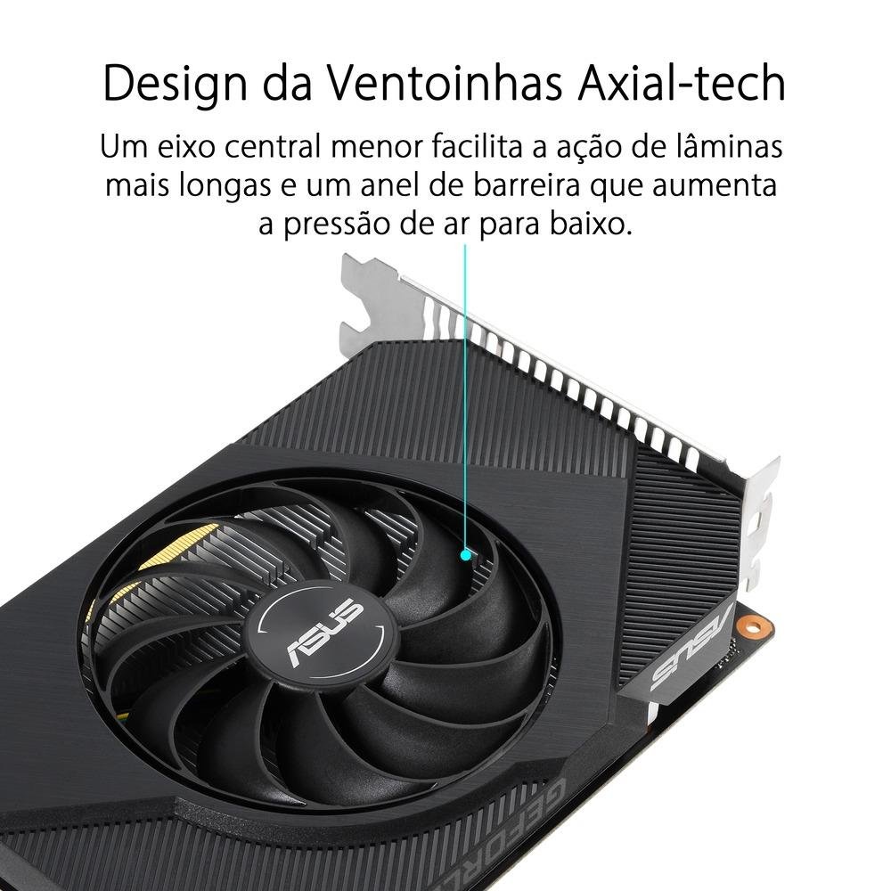Imagem 10 de 12 do produto Placa de Vídeo GTX 1650 OC Edition Asus Phoenix NVIDIA GeForce, 4GB, GDDR6 - PH-GTX1650-O4GD6