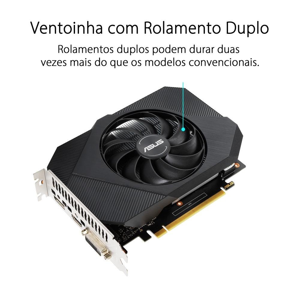 Imagem 12 de 12 do produto Placa de Vídeo GTX 1650 OC Edition Asus Phoenix NVIDIA GeForce, 4GB, GDDR6 - PH-GTX1650-O4GD6