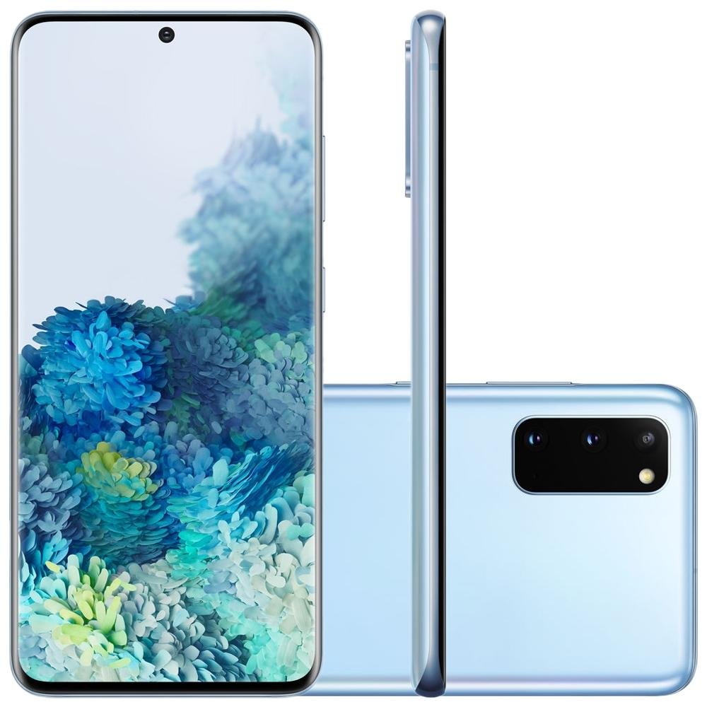 Galaxy S20 5G クラウドブルー 128 GB SIMフリー Smartphone Samsung Galaxy S20, 128GB, 64MP, Tela 6.2´, Cloud Blue