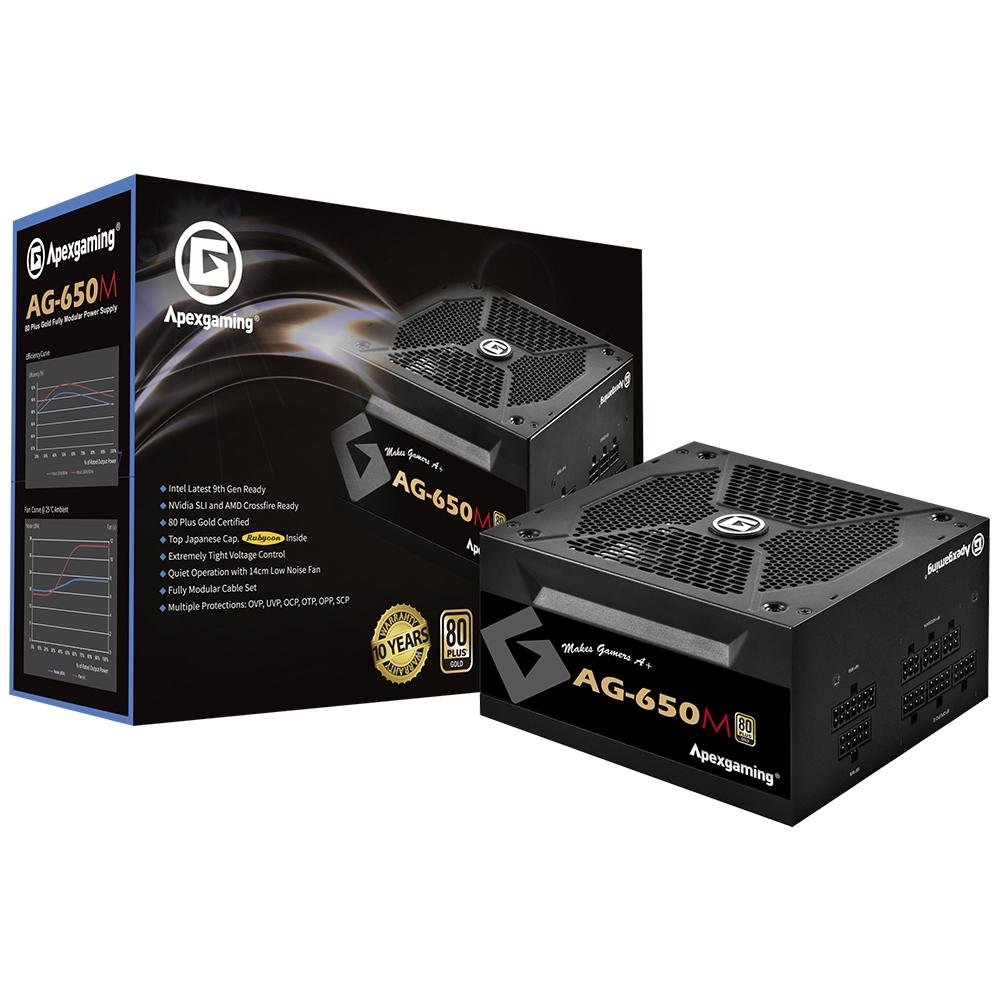 Fonte Gamemax GX650, 650W, 80 Plus Gold