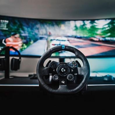 Volante de PC, roda de jogo de corrida USB programável de rotação