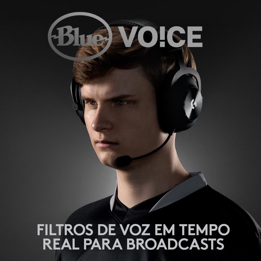 Headset Gamer Sem Fio Logitech G PRO X Wireless LIGHTSPEED 7.1 Dolby Surround, Blue VOICE, Drivers PRO-G 50 mm - 981-000906 - view 4