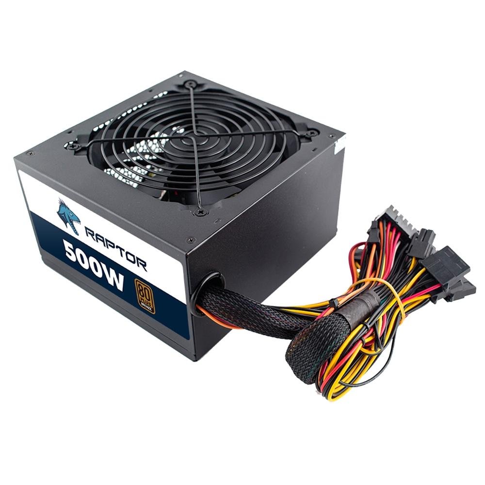 Imagem 3 de 4 do produto Fonte Raptor, 500W, 80 Plus Bronze, PFC Ativo, Com Cabo, Preto - FT251BRA