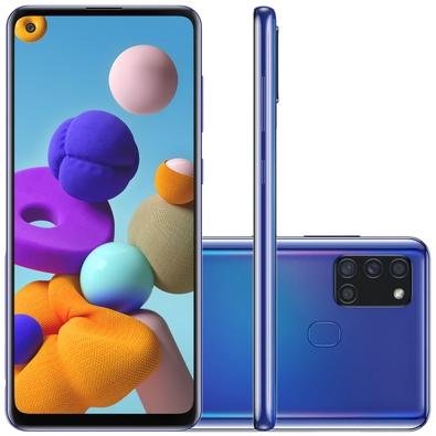 Smartphone Samsung Galaxy A21s, 64GB, 48MP, Tela 6.5´, Azul -  SM-A217MZBRZTO | KaBuM!