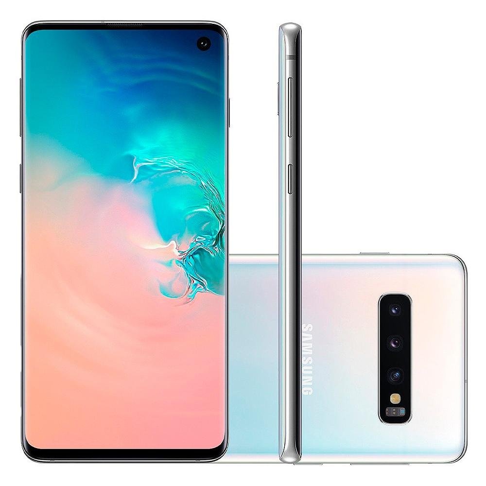 Smartphone Samsung Galaxy S10, 128GB, 16MP, Tela 6.1´, Branco - SM