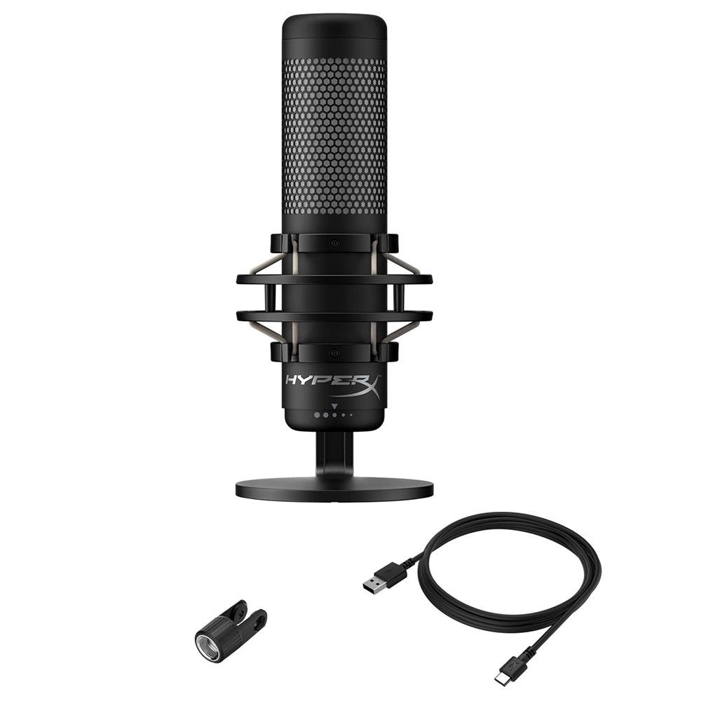 Microfone Gamer HyperX QuadCast S Podcast, Antivibração, LED RGB, USB, Compatível com PC, PS4 e Mac, Preto - 4P5P7AA Microfone Gamer HyperX QuadCast S Podcast, Antivibração, LED RGB, USB, Compatível com PC, PS4 e Mac, Preto - 4P5P7AA