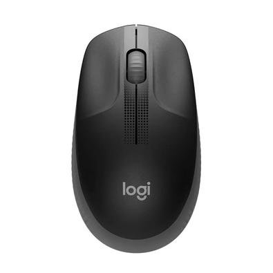 Mouse sem fio Logitech M190 com Design Ambidestro de Tamanho Padrão, Conexão USB e Pilha Inclusa, Cinza - 910-005902