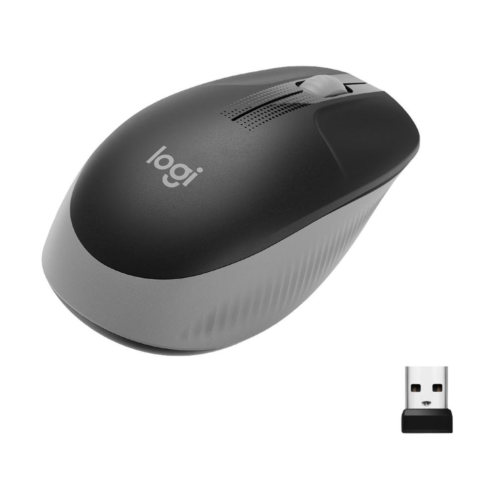 Mouse sem fio Logitech M190 com Design Ambidestro de Tamanho Padrão, Conexão USB e Pilha Inclusa, Cinza - 910-005902 - view 2
