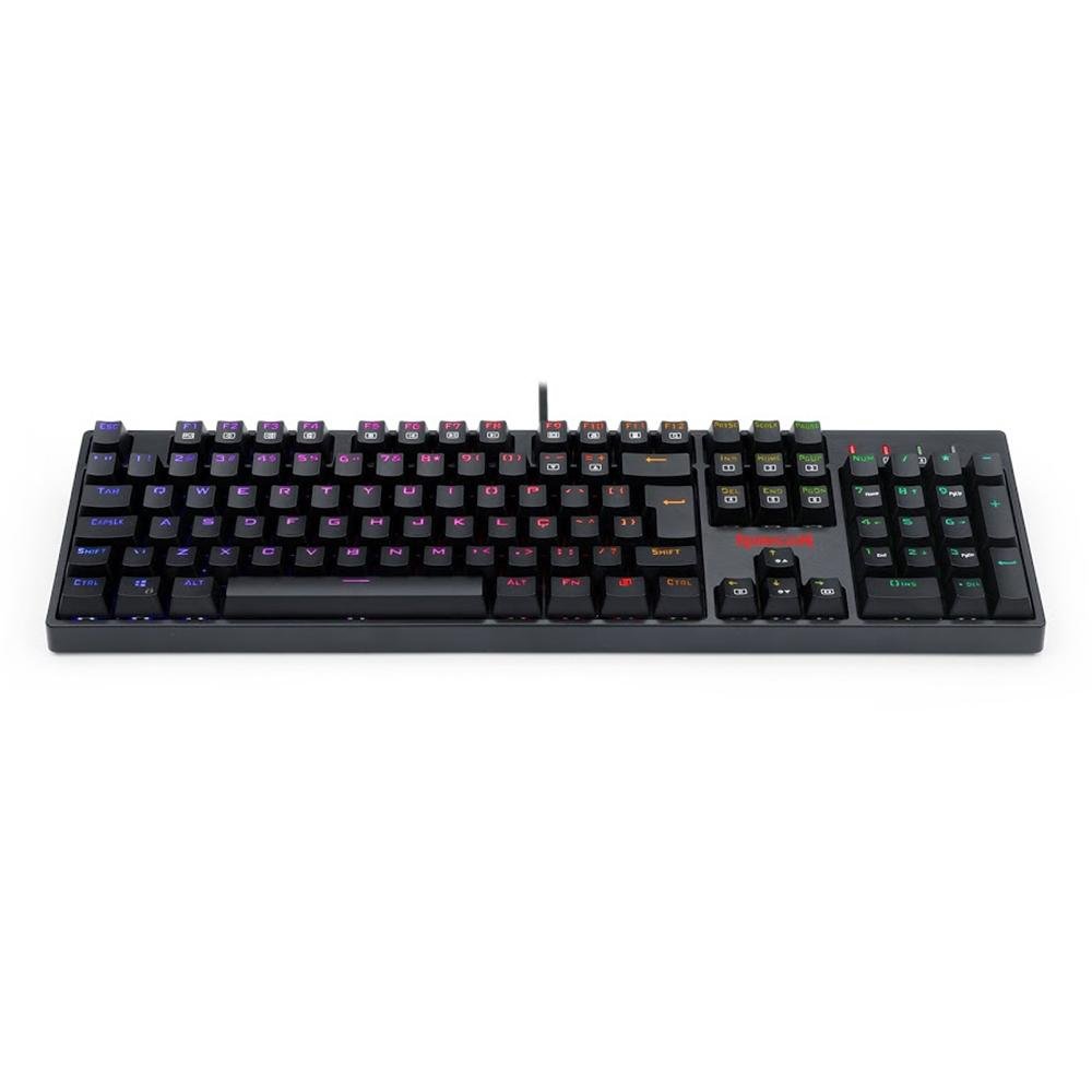 Teclado Mecânico Gamer Redragon Surara Pro, RGB, Switch Redragon Optical Blue, ABNT2, Preto - K582RGB-PRO (PT-BLUE) Teclado Mecânico Gamer Redragon Surara Pro, RGB, Switch Redragon Optical Blue, ABNT2, Preto - K582RGB-PRO (PT-BLUE)