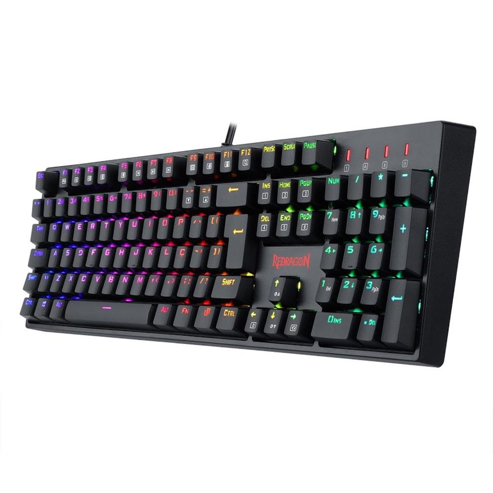 Teclado Mecânico Gamer Redragon Surara Pro, RGB, Switch Redragon Optical Blue, ABNT2, Preto - K582RGB-PRO (PT-BLUE) Teclado Mecânico Gamer Redragon Surara Pro, RGB, Switch Redragon Optical Blue, ABNT2, Preto - K582RGB-PRO (PT-BLUE)
