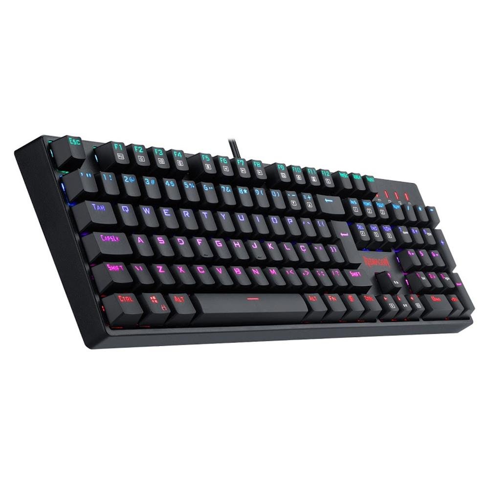 Teclado Mecânico Gamer Redragon Surara Pro, RGB, Switch Redragon Optical Blue, ABNT2, Preto - K582RGB-PRO (PT-BLUE) Teclado Mecânico Gamer Redragon Surara Pro, RGB, Switch Redragon Optical Blue, ABNT2, Preto - K582RGB-PRO (PT-BLUE)