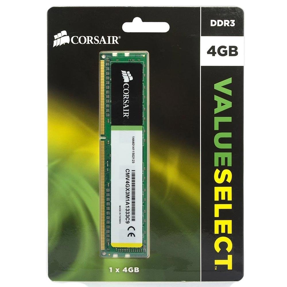 Memória RAM Corsair, 4GB, 1333MHz, DDR3, CL9 - CMV4GX3M1A1333C9