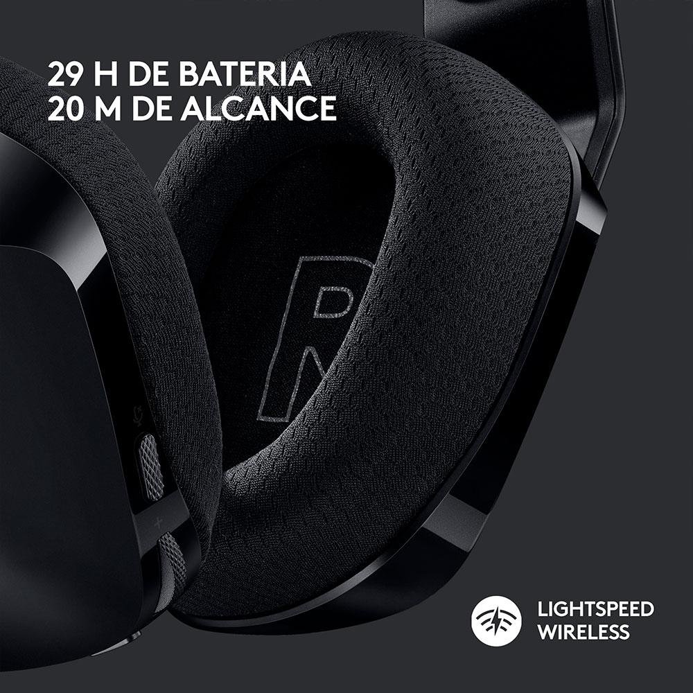 Headset Gamer Sem Fio Logitech G733 7.1 Dolby Surround RGB LIGHTSYNC, Blue VOICE para PC e PlayStation, Preto - 981-000863 - view 3