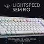 Teclado Mecânico Gamer Sem Fio Logitech G915 TKL RGB LIGHTSYNC, USB ou Bluetooth, Ultrafino, Switch GL Tactile, Branco - 920-009660
