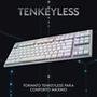 Teclado Mecânico Gamer Sem Fio Logitech G915 TKL RGB LIGHTSYNC, USB ou Bluetooth, Ultrafino, Switch GL Tactile, Branco - 920-009660