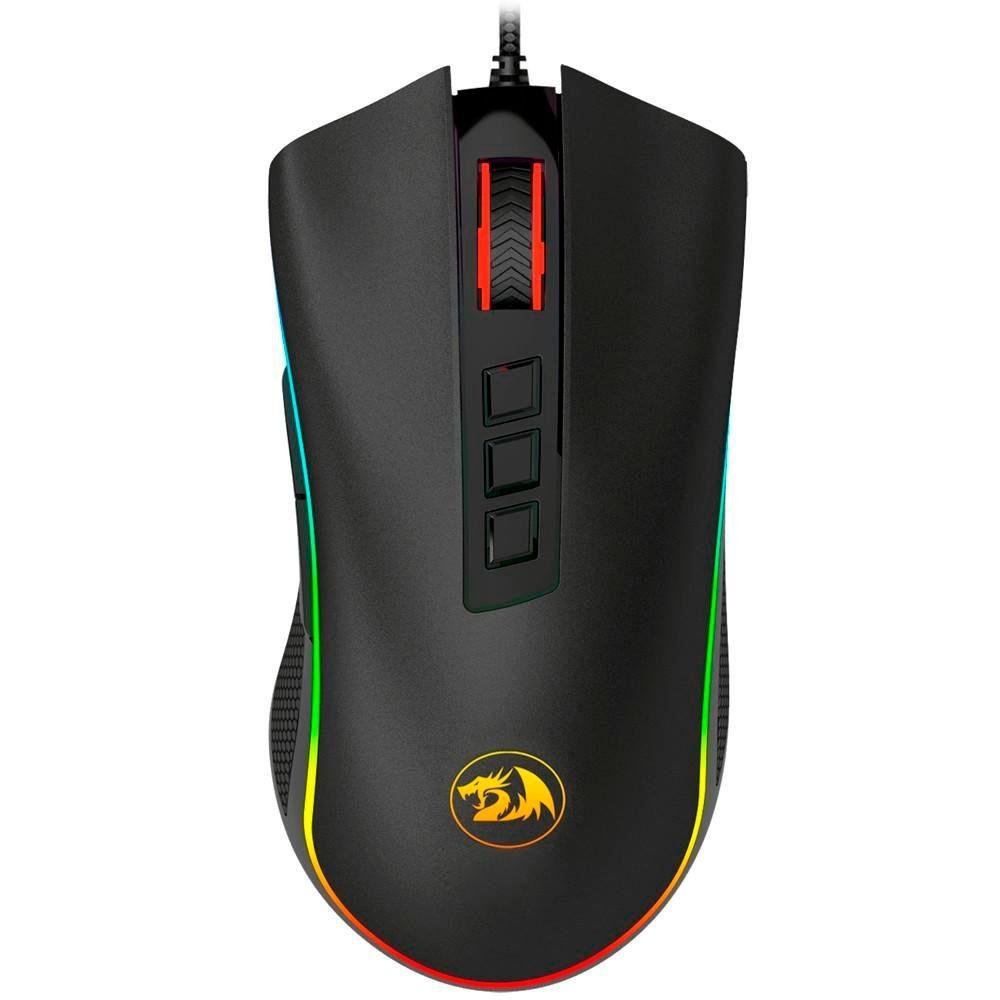 Imagem 7 de 10 do produto Kit Gamer Redragon Teclado Mecânico Kumara, RGB, Switch Outemu Blue, PT + Mouse Cobra M711, Chroma, 10000DPI, Preto - S118