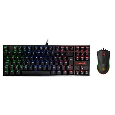 Kit Gamer Redragon Teclado Mecanico K551 Mouse Gamer M711-FPS Mousepad  Gamer Extra Grande