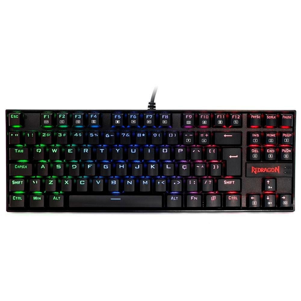 Imagem 3 de 10 do produto Kit Gamer Redragon Teclado Mecânico Kumara, RGB, Switch Outemu Blue, PT + Mouse Cobra M711, Chroma, 10000DPI, Preto - S118