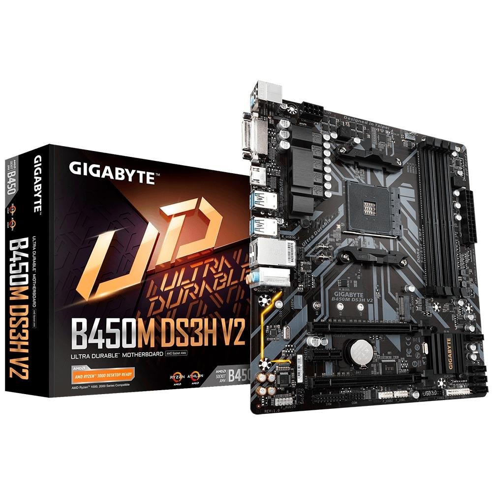 GIGABYTE B450M DS3H マザーボード Placa Mãe Gigabyte B450M DS3H V2 | KaBuM!
