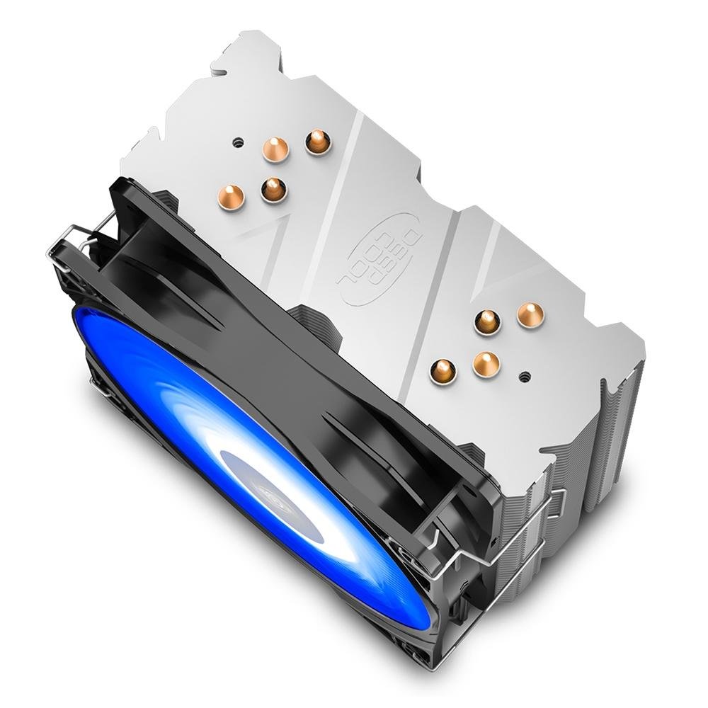 Air Cooler DeepCool Gammaxx 400 V2, LED Azul, 120mm, Branco - DP-MCH4-GMX400V2-BL Air Cooler DeepCool Gammaxx 400 V2, LED Azul, 120mm, Branco - DP-MCH4-GMX400V2-BL