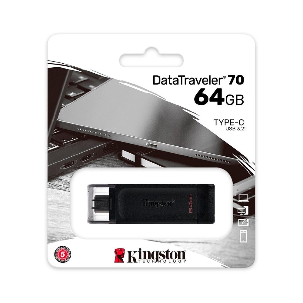 Pen Drive 64GB ( Balão.info) DataTravaler 70, USB-C 3.2, Preto - DT70/64GB - foto 3