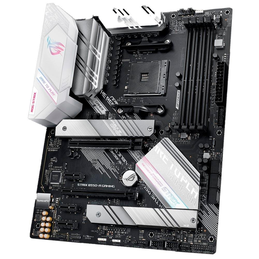 Placa-Mãe ASUS ROG Strix B550-A Gaming, AMD B550, ATX, DDR4, Preto e Cinza - 90MB15J0-M0EAY0