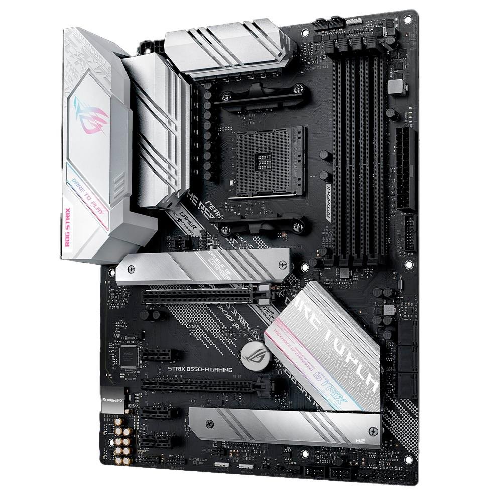 Placa-Mãe ASUS ROG Strix B550-A Gaming, AMD B550, ATX, DDR4, Preto e Cinza - 90MB15J0-M0EAY0