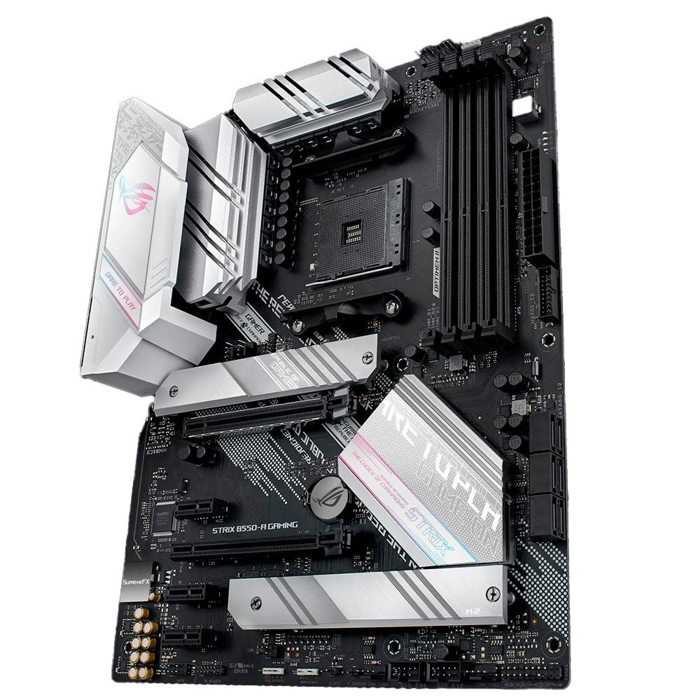 Placa-Mãe ASUS ROG Strix B550-A Gaming, AMD B550, ATX, DDR4, Preto e Cinza - 90MB15J0-M0EAY0