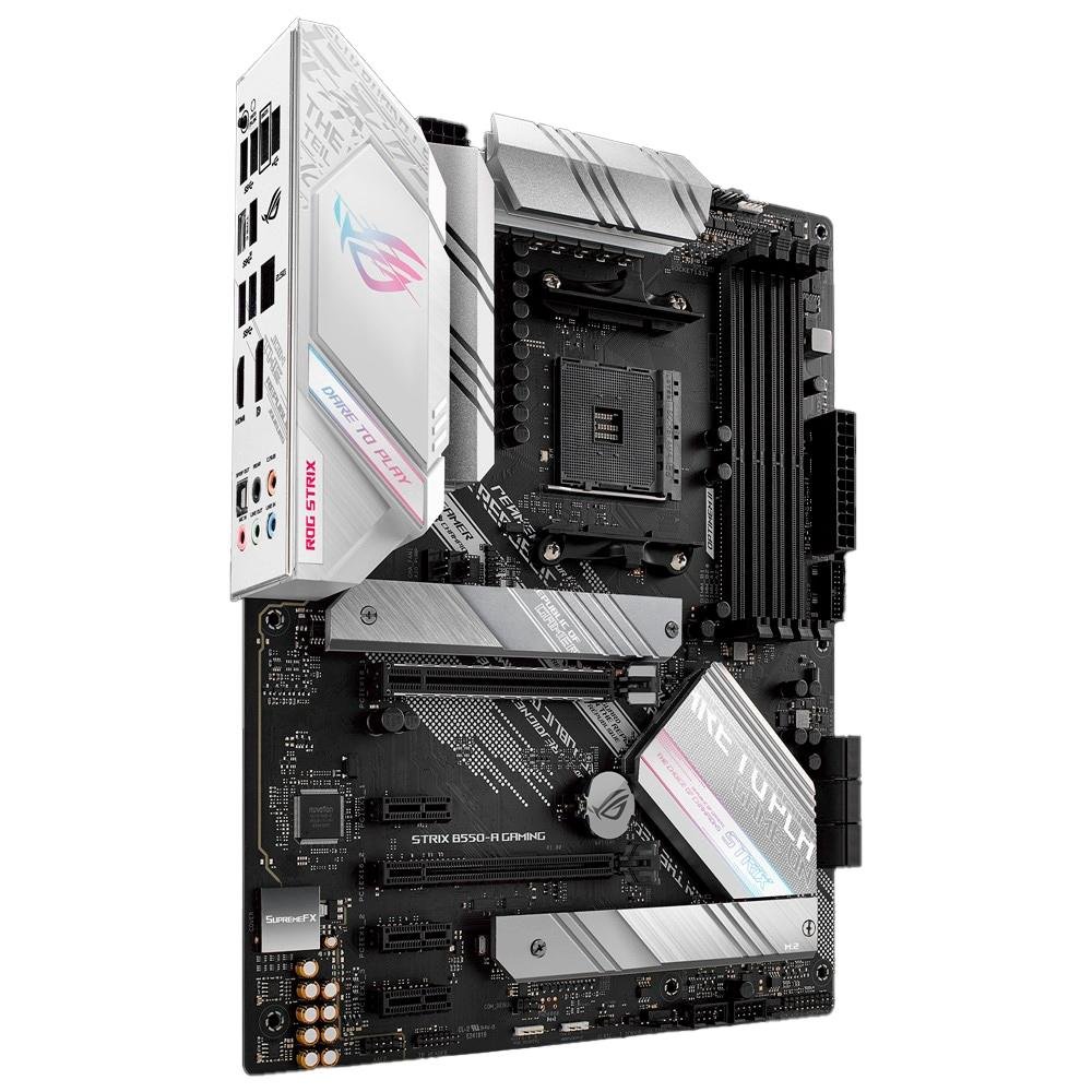 Imagem 8 de 10 do produto Placa-Mãe ASUS ROG Strix B550-A Gaming, AMD B550, ATX, DDR4, Preto e Cinza - 90MB15J0-M0EAY0