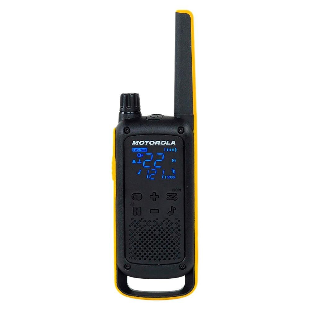 Imagem 5 de 7 do produto Rádio Comunicador Motorola Talkabout  T470BR, 26 canais, 35KM, Lanterna, IPX4, Preto/Amarelo - 71670