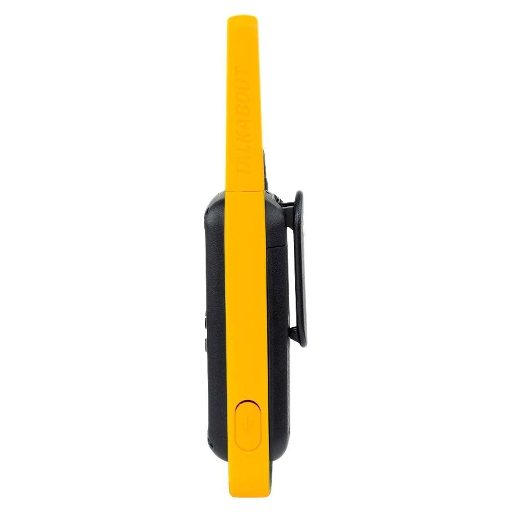 Imagem 3 de 7 do produto Rádio Comunicador Motorola Talkabout  T470BR, 26 canais, 35KM, Lanterna, IPX4, Preto/Amarelo - 71670