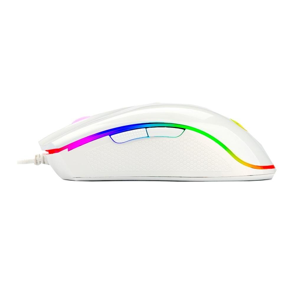 Mouse Gamer Redragon Cobra, Chroma RGB, 10000DPI, 7 Botões, Lunar White - M711W Mouse Gamer Redragon Cobra, Chroma RGB, 10000DPI, 7 Botões, Lunar White - M711W