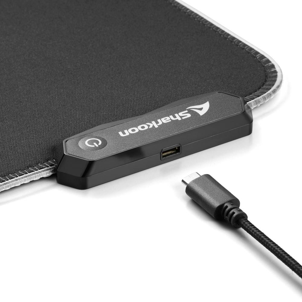 Imagem 5 de 8 do produto Mousepad Gamer Sharkoon 1337 Gaming Mat V2 800, RGB, Speed, Estendido (800x300mm)