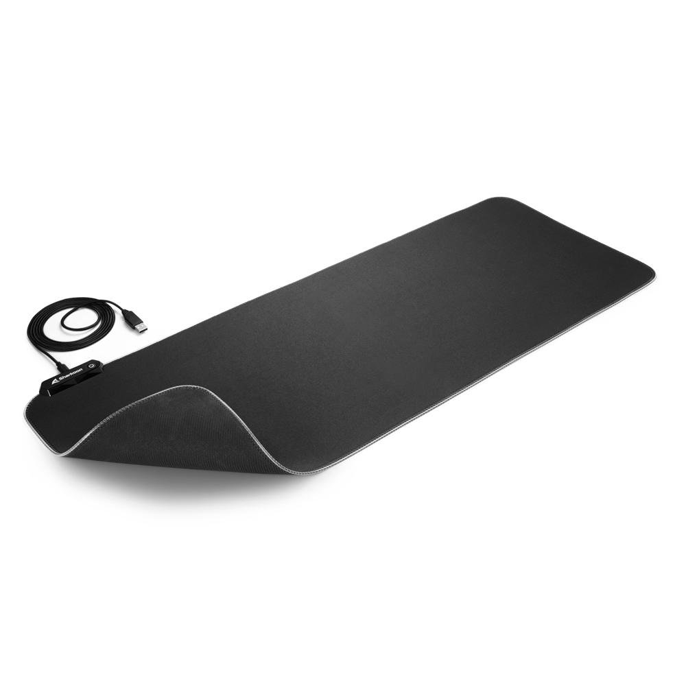 Imagem 3 de 8 do produto Mousepad Gamer Sharkoon 1337 Gaming Mat V2 800, RGB, Speed, Estendido (800x300mm)