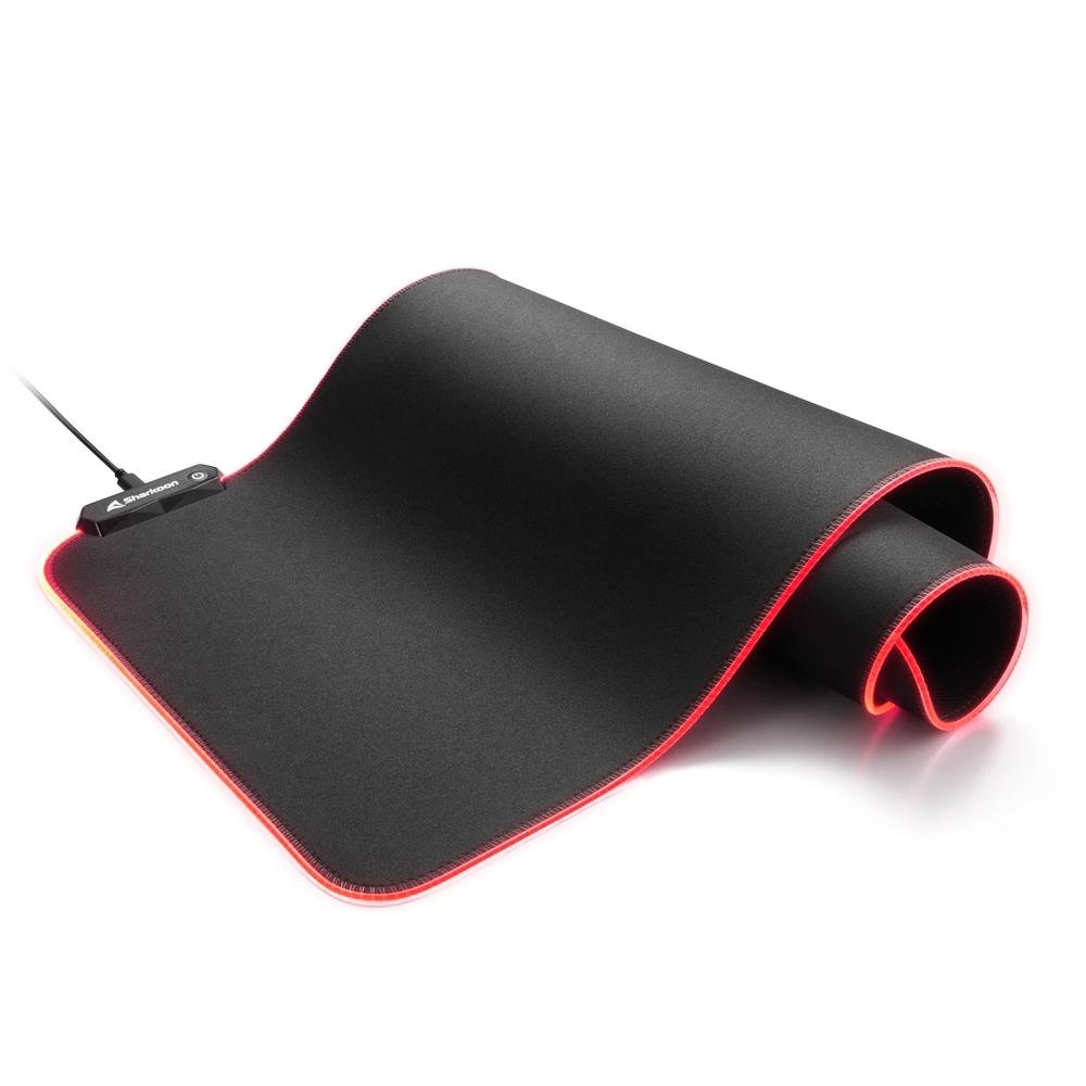 Imagem 4 de 8 do produto Mousepad Gamer Sharkoon 1337 Gaming Mat V2 800, RGB, Speed, Estendido (800x300mm)