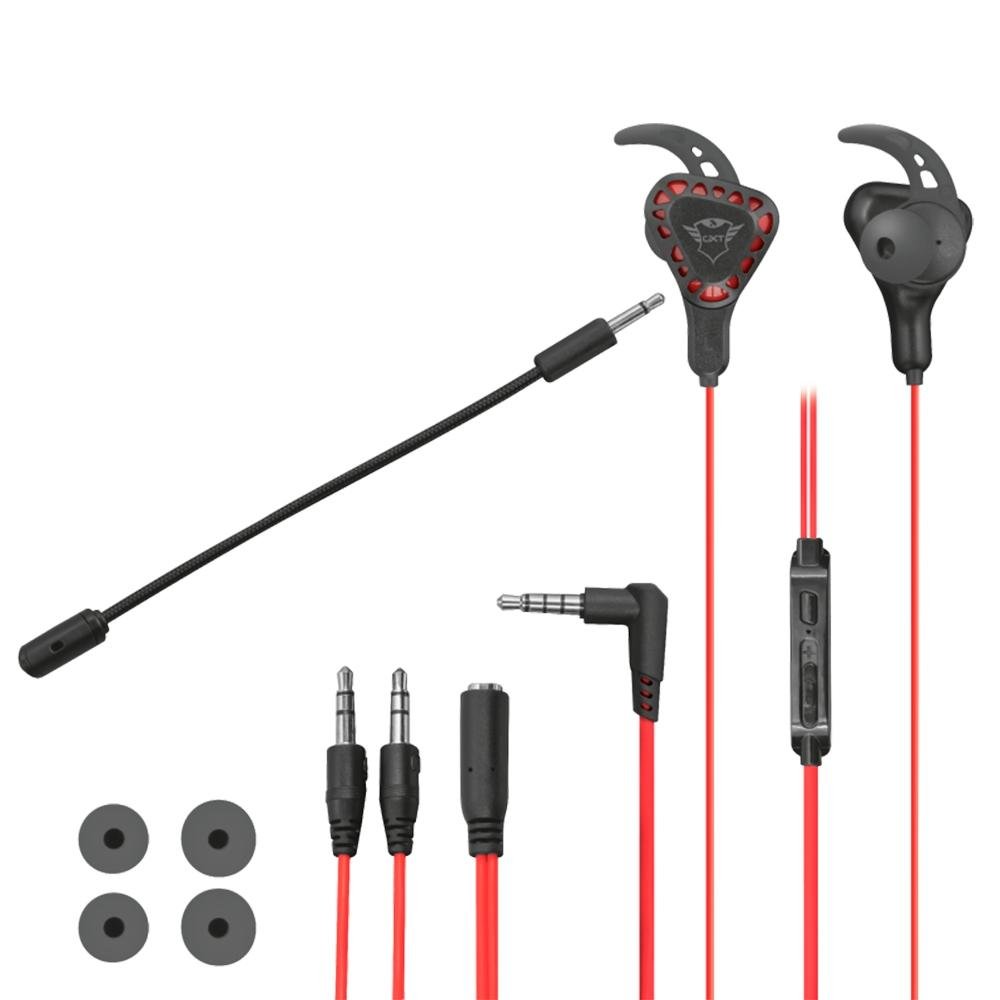 Fone de Ouvido Gamer Intra Auricular GXTrust GXT 408 Cobra Multiplataform Gaming Earphones, com Microfone - 23029 - view 3