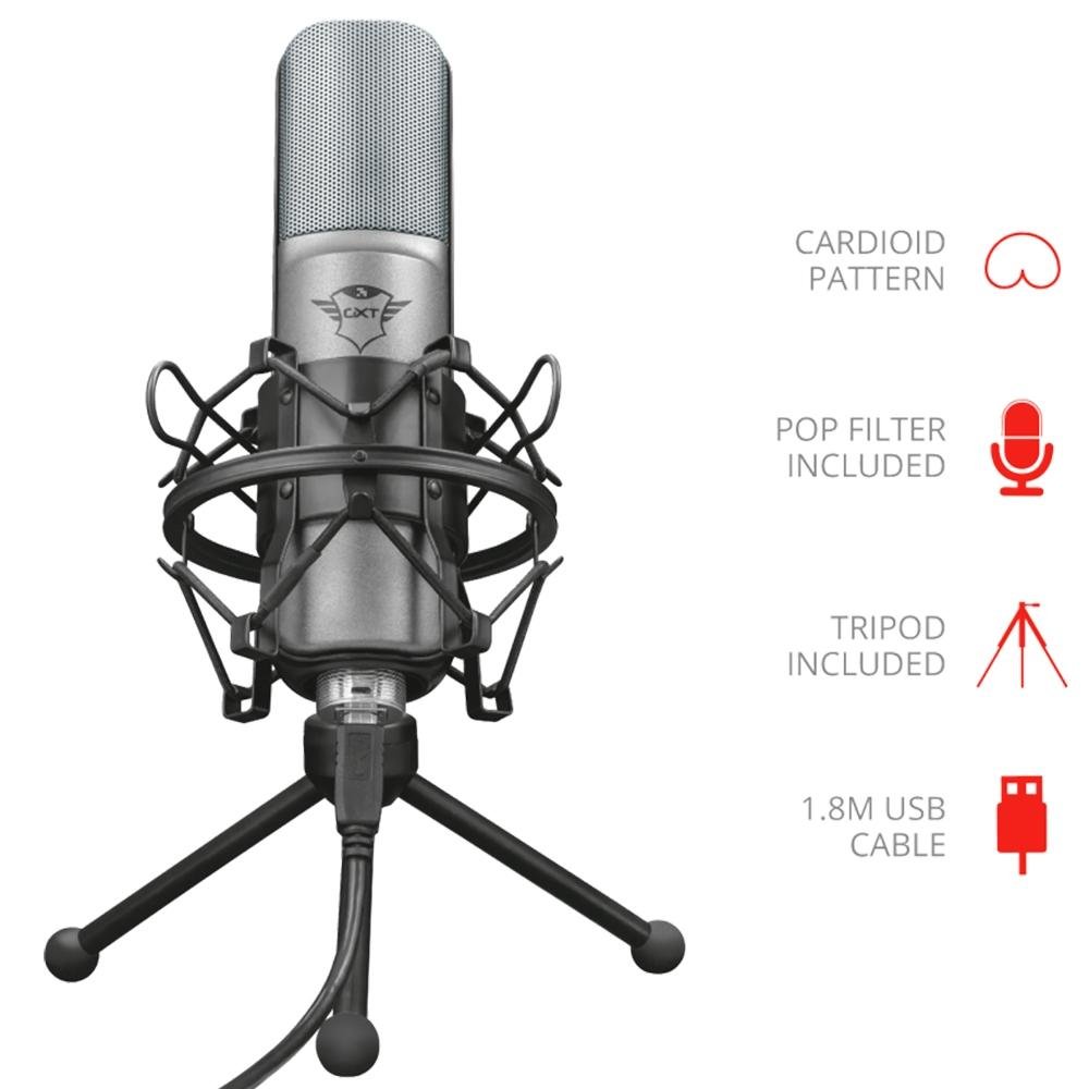 Microfone Gamer GXTrust GXT 242 Lance Streaming, Podcast, USB - 22614 - view 5