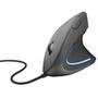 Mouse Trust Vertical Ergonômico Verto, LED Azul, 6 Botões - 22885