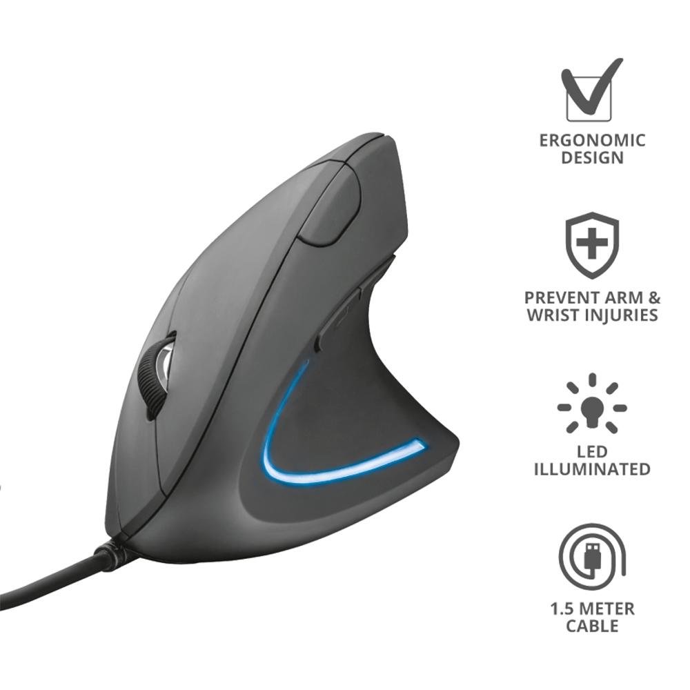 Mouse ( Balão.info) Vertical Ergonômico Verto, LED Azul, 6 Botões - ( Balão.info - foto 6