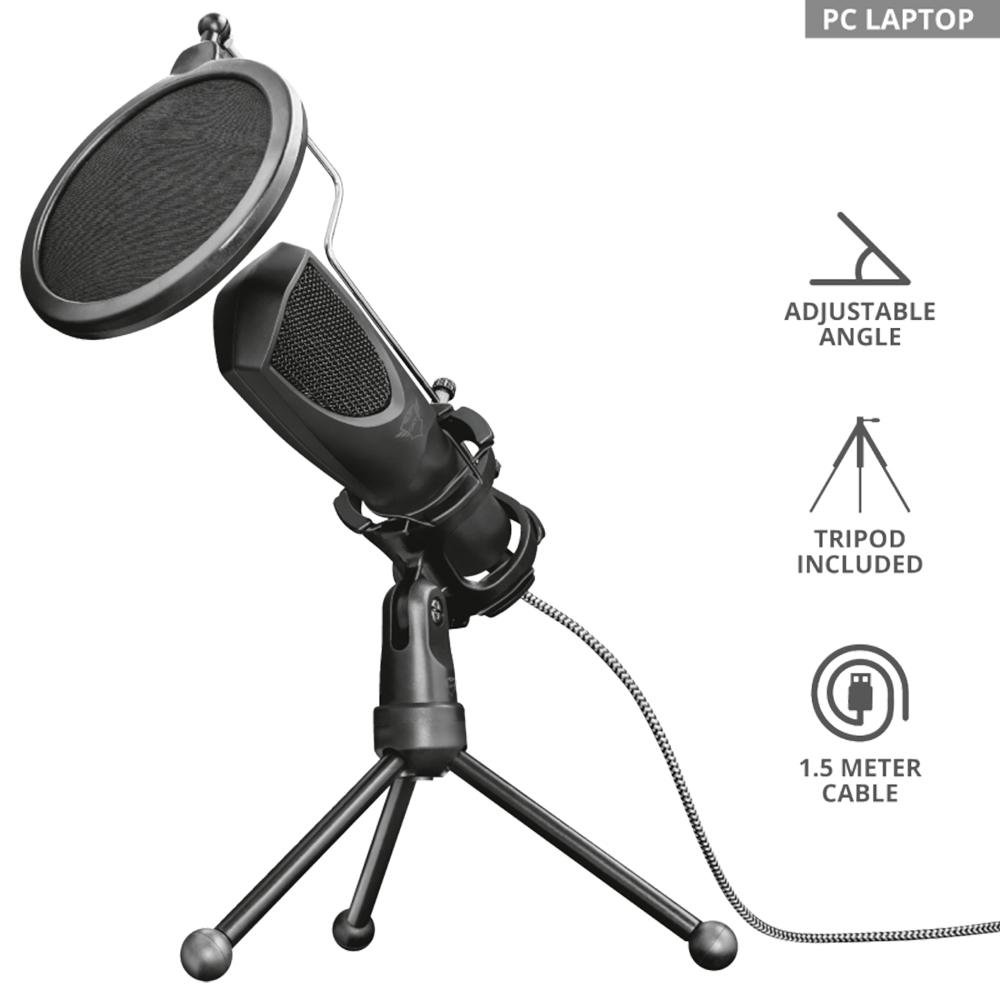 Microfone Gamer GXTrust SGXT 232 Mantis Streaming Podcast, USB - 22656 - view 6