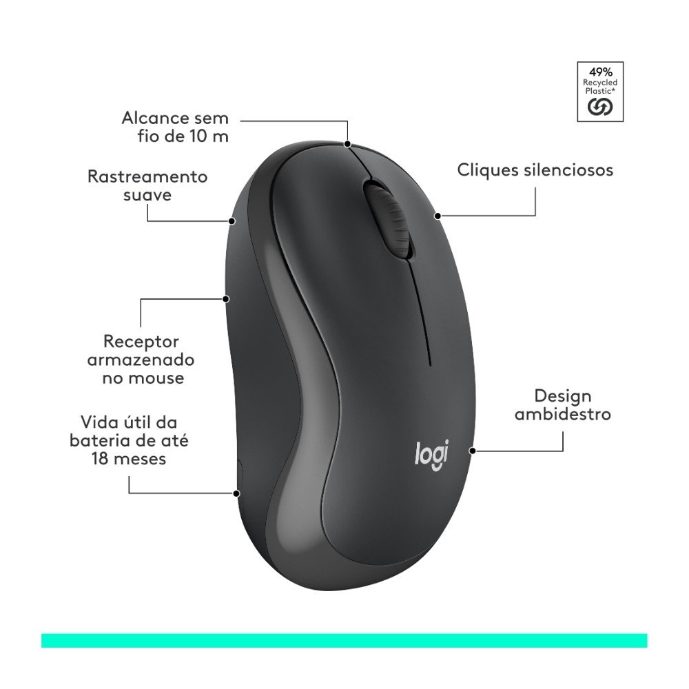Teclado e Mouse sem fio ( Balão.info) MK295 com Digitação e Clique Silencioso, Conexão USB, Pilhas Inclusas e Layout ( Balão.info) - 920-( Balão.info - foto 8