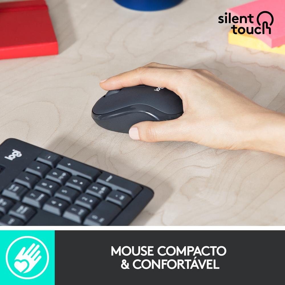 Teclado Mouse Sem Fio Logitech MK295