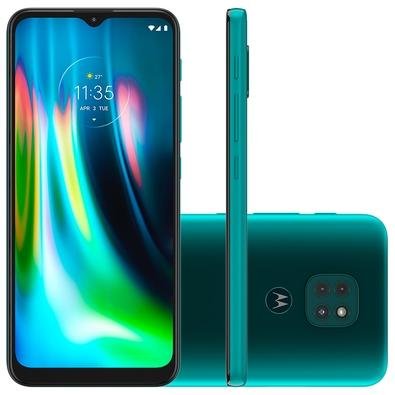 Smartphone Motorola Moto G9 Play 64GB - Verde Turquesa O Motorola Moto G9 Play é um smartphone Android de bom nível, com o processador Qualcomm Snap