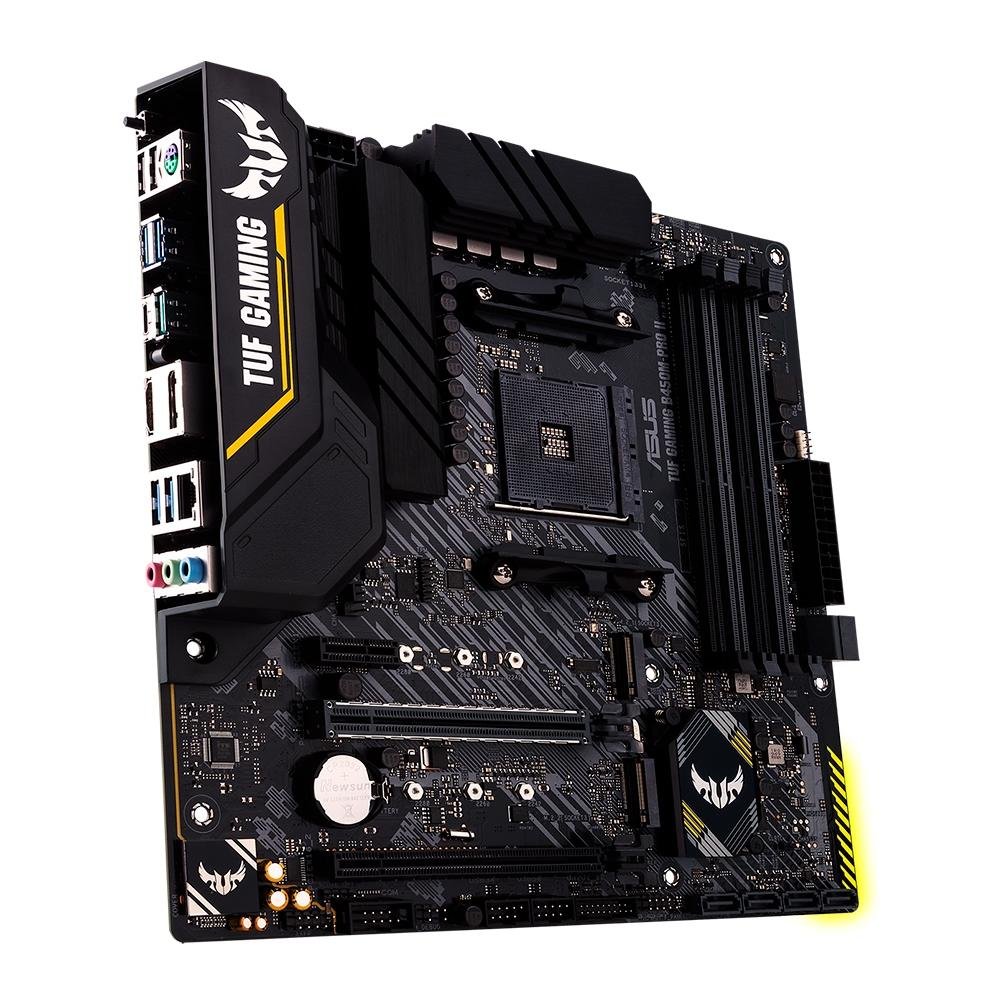 Imagem 3 de 10 do produto Placa-Mãe ASUS TUF Gaming B450M-Pro II, AMD AM4, mATX, DDR4, Preto - 90MB1610-M0EAY0