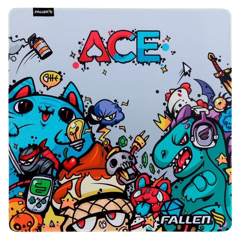 Mousepad Gamer Fallen Ace, Speed++, Grande (450x450mm) - 0834 | KaBuM!