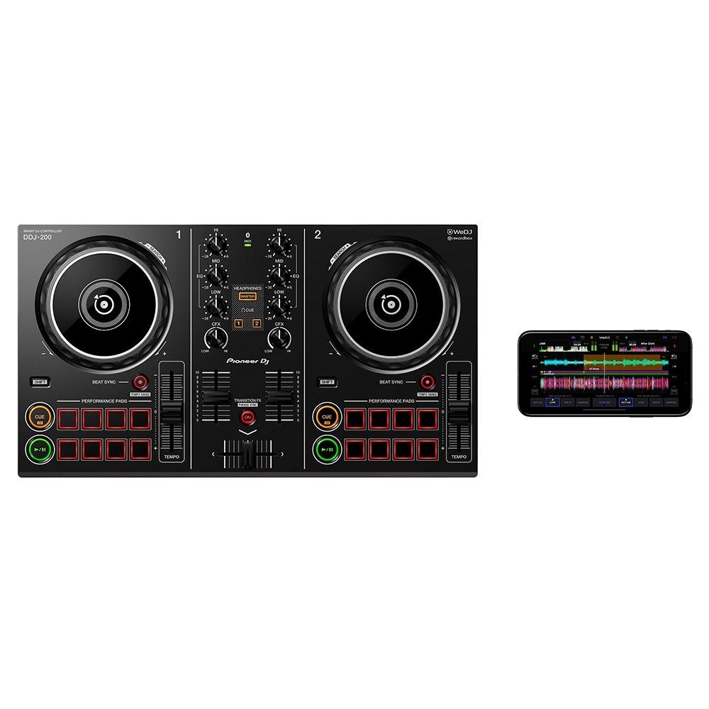 Controladora Pioneer, Portátil, Bluetooth - DDJ 200 | KaBuM!