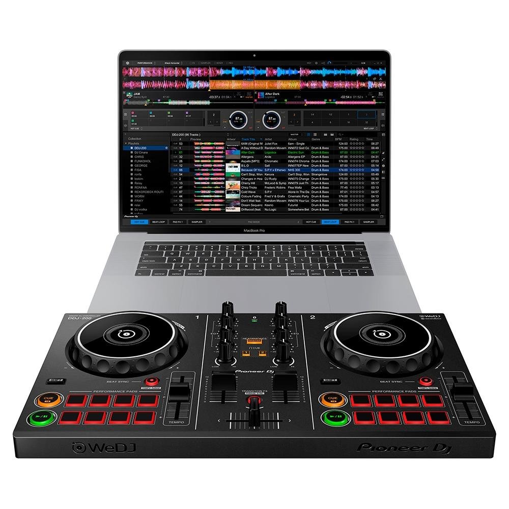 Controladora Pioneer, Portátil, Bluetooth - DDJ 200 | KaBuM!