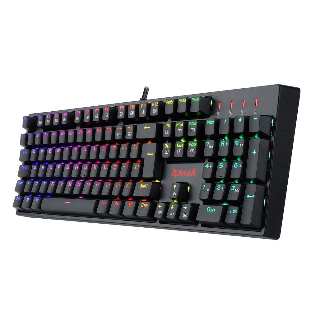 Teclado Óptico-Mecânico Gamer Surara Pro, RGB, Switch Redragon Optical Red, ABNT2 - K582RGB-PRO PT-RED Teclado Óptico-Mecânico Gamer Surara Pro, RGB, Switch Redragon Optical Red, ABNT2 - K582RGB-PRO PT-RED