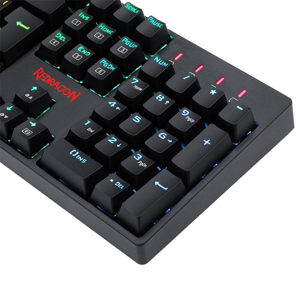Teclado Óptico-Mecânico Gamer Surara Pro, RGB, Switch Redragon Optical Red, ABNT2 - K582RGB-PRO PT-RED Teclado Óptico-Mecânico Gamer Surara Pro, RGB, Switch Redragon Optical Red, ABNT2 - K582RGB-PRO PT-RED